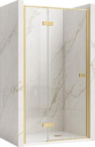 Pivotové sprchové dvere Rea Atlas Brush Gold 90 Left
