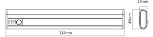 Osram - LED Podlinkové svítidlo se senz LINEARLED LED/1,9W/6V 4xAA 21,4 cm bílá