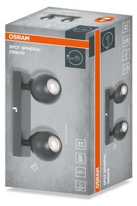 Osram - Bodové svítidlo SPOT SPHERAL 2xGU10/6W/230V černá
