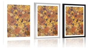 Plakát s paspartou abstrakce inspirovaná G. Klimtem