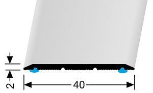 Přechodový profil 40 mm, plochý (samolepící) | Küberit 441 SK Stříbro F4