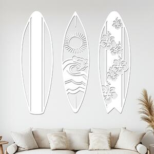 Dřevěný obraz SURF ALOHA Zvolte barvu dekoru: Bílá | Rozměry (cm): 64x60