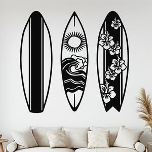 Dřevěný obraz SURF ALOHA Zvolte barvu dekoru: Černá | Rozměry (cm): 64x60