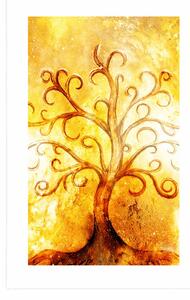 Plakát s paspartou strom života
