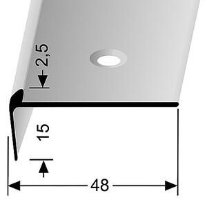 Schodový profil pro krytiny do 2,5 mm (šroubovací) | Küberit 859 Sahara F9