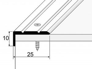 Schodový profil 25 x 10 mm (šroubovací) Zlato E00