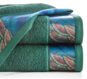 Bavlněný froté ručník s bordurou CAMILLA 50x90 cm, zelená, 500 gr Eva Minge