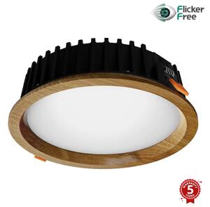 APLED - LED Podhledové RONDO WOODLINE LED/12W/230V 3000K pr. 20 cm dub masiv