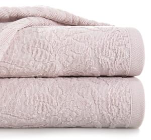 Bavlněný froté ručník se vzorem RAISA 50x90 cm, růžová, 450 gr Mybesthome