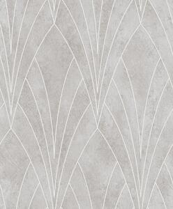 Šedá geometrická tapeta na zeď, Art Deco, L85607, Elegance, Ugepa