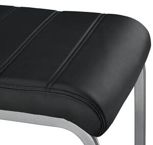 Konzolová židle Vegas sada 2 kusů, syntetická kůže, v černé barvě