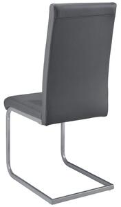 Konzolová židle Vegas sada 2 kusů, syntetická kůže, v šedé barvě