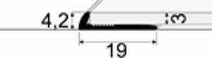 Ukončovací profil pro krytiny do 3 mm (šroubovací) | Küberit 355 Stříbro F4