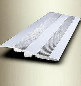 Přechodový zátěžový ukončovací profil 80 x 11 mm pro krytiny do 15 mm (šroubovací) | Küberit 268 Stříbro F4