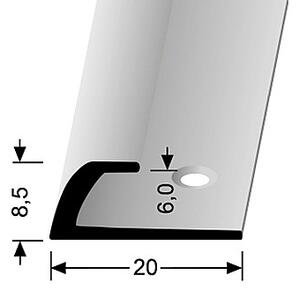 Ukončovací profil pro krytiny do 6 mm (šroubovací) | Küberit 362 Stříbro F4