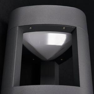 Venkovní nástěnné svítidlo Pirron LED, trojúhelníkový tvar, hliník, černá