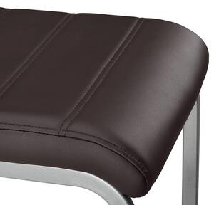 Konzolová židle Vegas sada 2 kusů, syntetická kůže, v hnědé barvě