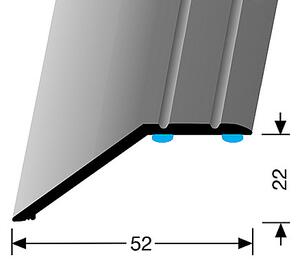 Přechodový ukončovací profil pro krytiny do 22 mm (samolepící) | Küberit 245 SK Stříbro F4
