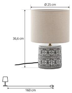 Stolní lampa Lucande Thalorin, výška 36,5 cm, keramika