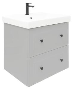 Koupelnová skříňka s umyvadlem Naturel Forli 60x45x46 cm šedá mat FORLI60GMUVER