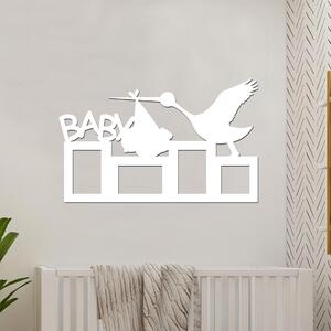 Dřevo života | Fotorámeček pro miminko BABY | Barva: Třešeň | Rozměry (cm): 64x43