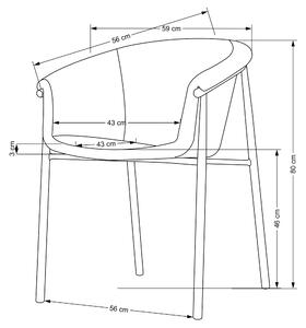 Jídelní židle SCK-489 béžová