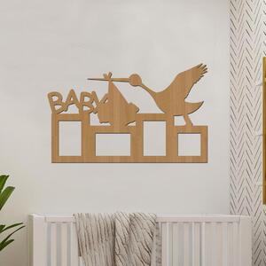 Dřevo života | Fotorámeček pro miminko BABY | Barva: Černá | Rozměry (cm): 64x43