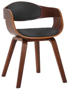 Židle King, dřevěné nohy ořech - Černá