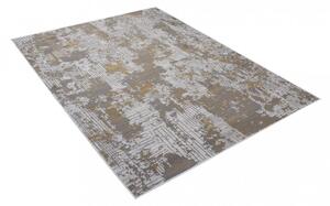 Moderní šedý koberec se zlatým motivem Šířka: 80 cm | Délka: 150 cm