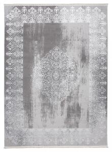 Moderní koberec v šedé barvě s orientálním vzorem v bílé barvě Šířka: 80 cm | Délka: 150 cm