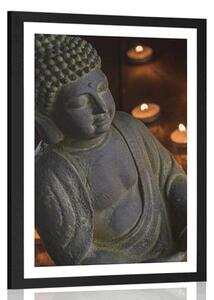 Plakát s paspartou Buddha plný harmonie