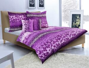 Povlečení bavlna č.59 fialová romantika 140x200+70x90 cm
