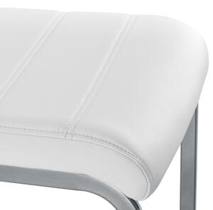 Konzolová židle Vegas sada 2 kusů, syntetická kůže v bílé barvě