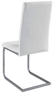 Konzolová židle Vegas sada 4 kusů, syntetická kůže, v bílé barvě