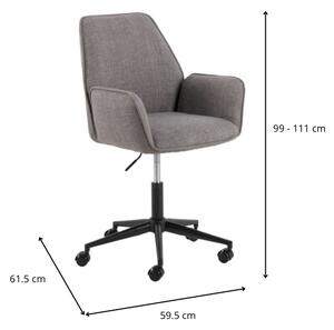 Actona Kancelářská židle Glenda šedá