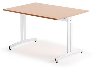 AJ Produkty Stůl SANNA, 1200x800x720 mm, bílá/buk