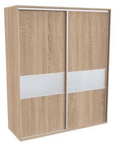 Šatní skříň FLEXI 2 s dělenými dveřmi Matelux Varianta barvy: Dub natur (dub sonoma), Šířka: 180 cm, Výška: 240 cm