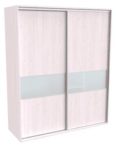 Šatní skříň FLEXI 2 s dělenými dveřmi Matelux Varianta barvy: Bílá, Šířka: 180 cm, Výška: 220 cm