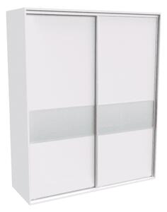 Šatní skříň FLEXI 2 s dělenými dveřmi Matelux Varianta barvy: Bílá, Šířka: 180 cm, Výška: 240 cm