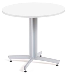 AJ Produkty Kulatý stůl SANNA, Ø900x720 mm, stříbrná/bílá