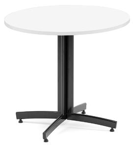 AJ Produkty Kulatý stůl SANNA, Ø900x720 mm, černá/bílá