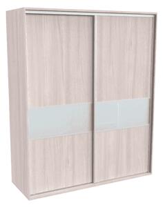 Šatní skříň FLEXI 2 s dělenými dveřmi Matelux Varianta barvy: Bílá, Šířka: 180 cm, Výška: 220 cm