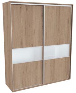 Šatní skříň FLEXI 2 s dělenými dveřmi Matelux Varianta barvy: Bílá, Šířka: 200 cm, Výška: 240 cm