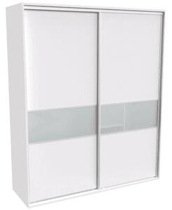 Šatní skříň FLEXI 2 s dělenými dveřmi Matelux Varianta barvy: Bílá, Šířka: 200 cm, Výška: 220 cm