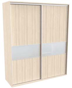 Šatní skříň FLEXI 2 s dělenými dveřmi Matelux Varianta barvy: Bílá, Šířka: 220 cm, Výška: 220 cm