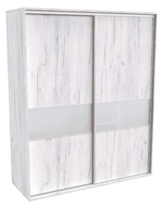 Šatní skříň FLEXI 2 s dělenými dveřmi Matelux Varianta barvy: Bílá, Šířka: 220 cm, Výška: 220 cm