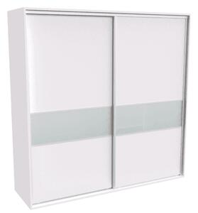 Šatní skříň FLEXI 2 s dělenými dveřmi Matelux Varianta barvy: Bílá, Šířka: 220 cm, Výška: 240 cm