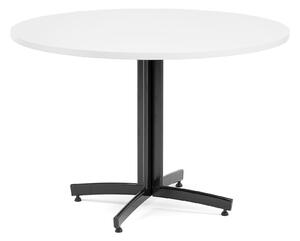 AJ Produkty Kulatý stůl SANNA, Ø1100x720 mm, černá/bílá