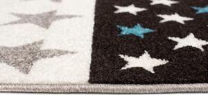 Rozkošný modrý koberec s hvězdami