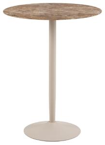 Actona Keramický barový stůl Malta 105 cm béžový mramor